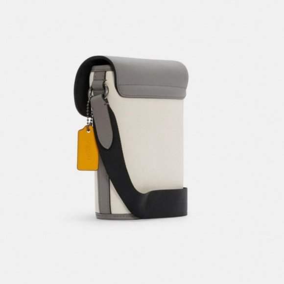 Unisex Track Colorblock Crossbody Bag Gray Yellow Handbag Purse Sporty New sport - Picture 2 of 8